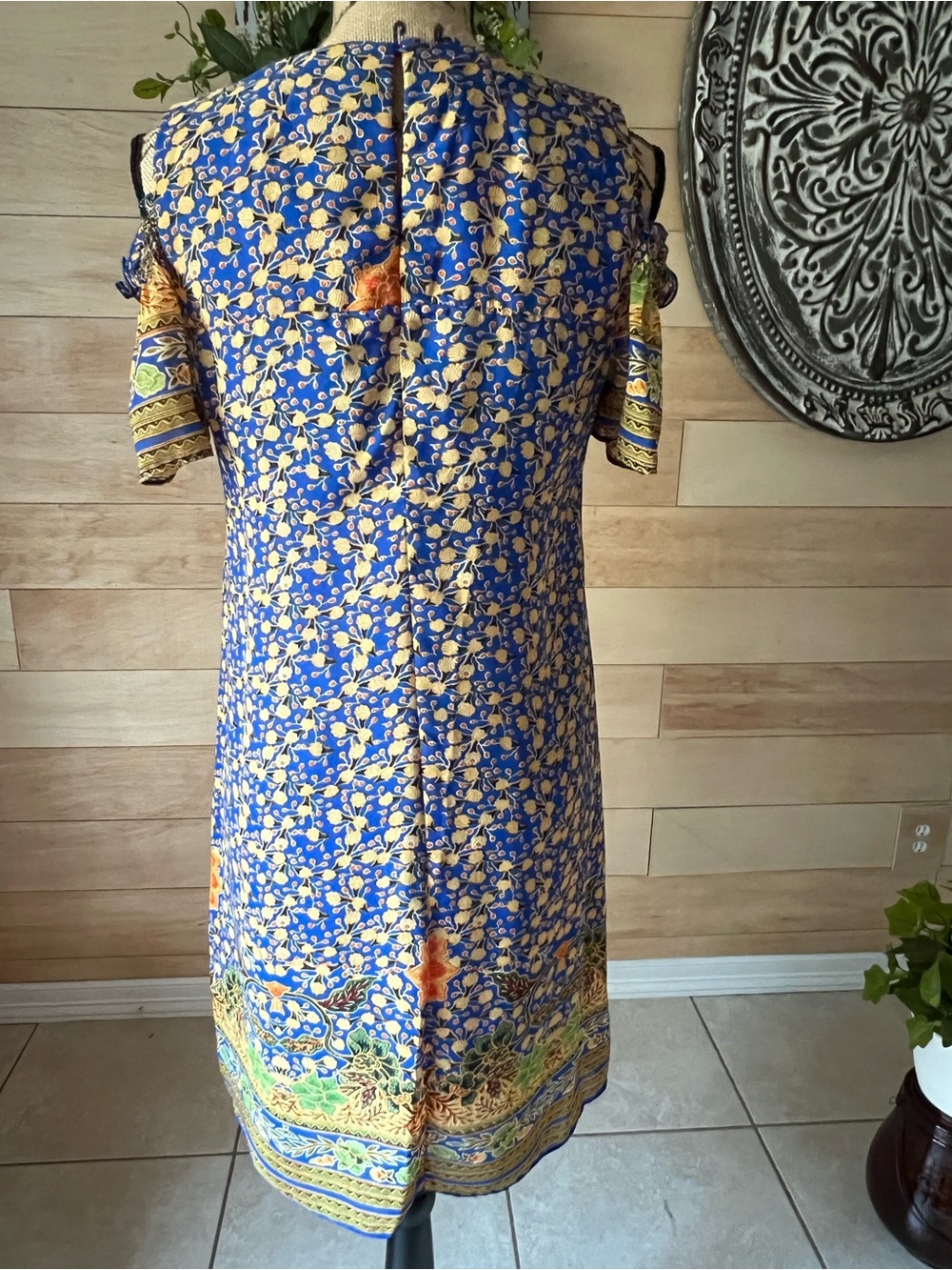 Rabbit Rabbit Rabbit bright blue multi colored dress Size Small - Picture 2 of 4